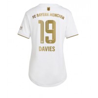 Bayern Munich Alphonso Davies #19 Fotballklær Bortedrakt Dame 2022-23 Kortermet